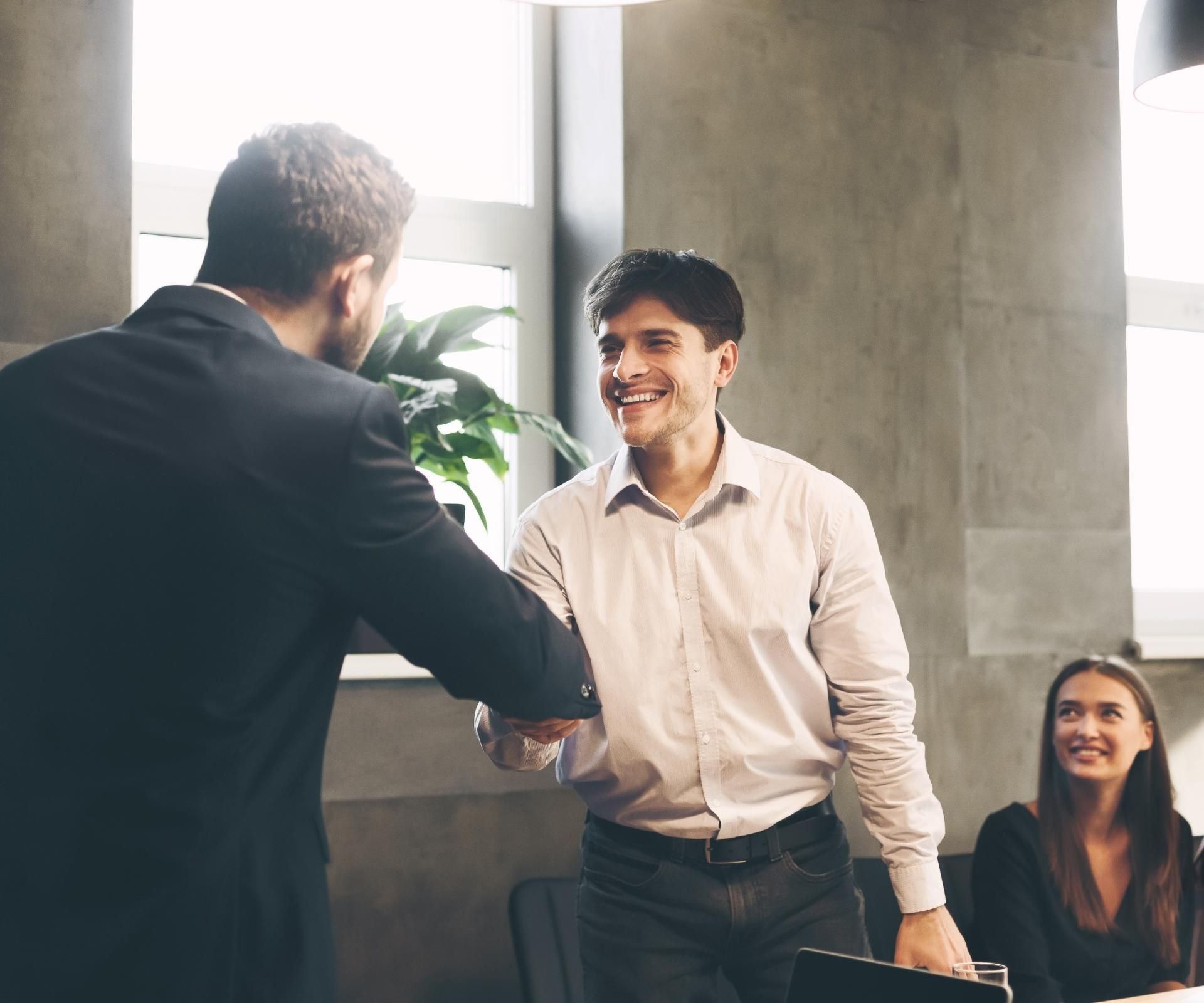 Two men shaking hands