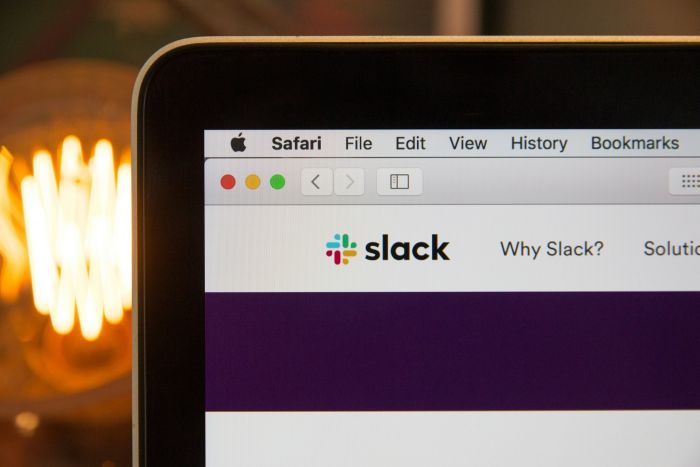 An image of the Slack website